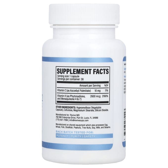 Revive, vitamine K2, 30 vegetarische capsules