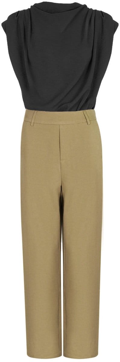 Moderne Cotton Blend Vrouwen Wide Leg Bodysuit - Maat S