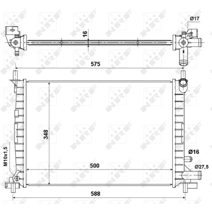 Radiator, motorkoeling Economy Class NRF 50130A