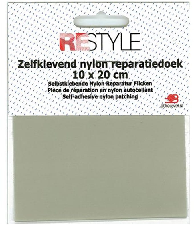 Reparatiedoek Zelfklevend - Lichtgrijs - 10 x 20 cm