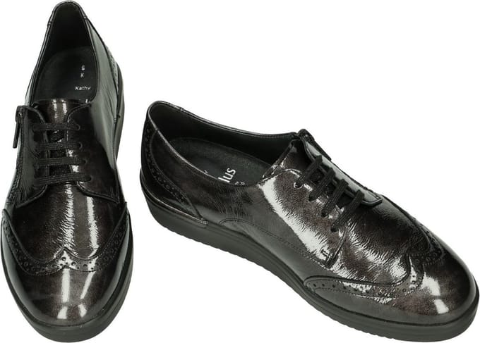 Solidus -Dames - grijs donker - lage gesloten schoenen - maat 37.5