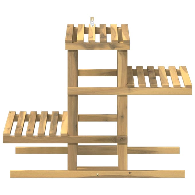 vidaXL - Plantenstand - Witgewassen - 82 - x - 36 - x - 60 - cm - Massief - Acacia - Hout