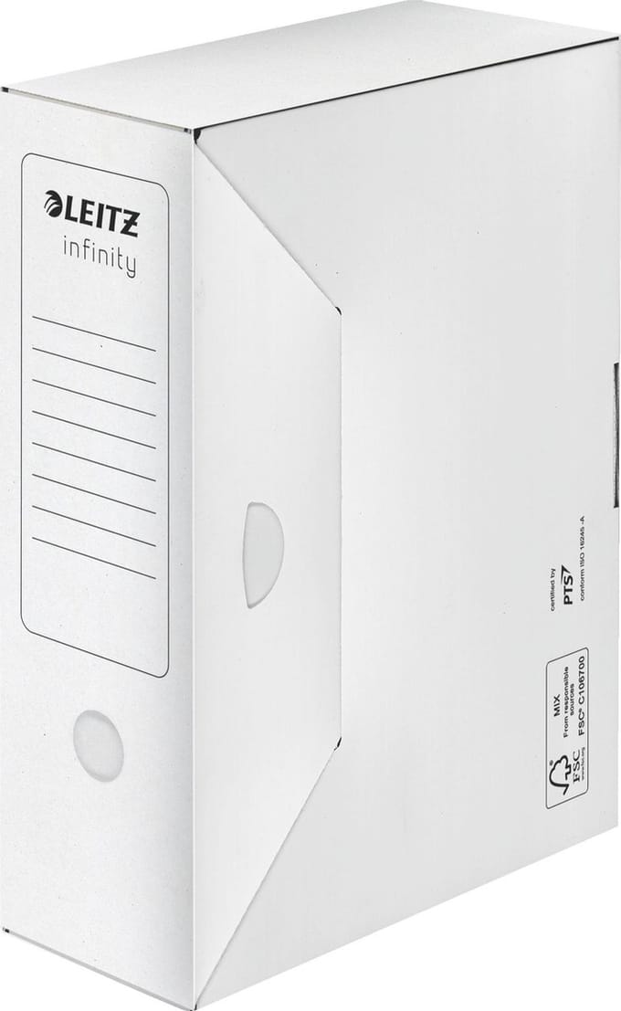 LEITZ archiefdoos Infinity met sluitstrip, div. breedtes