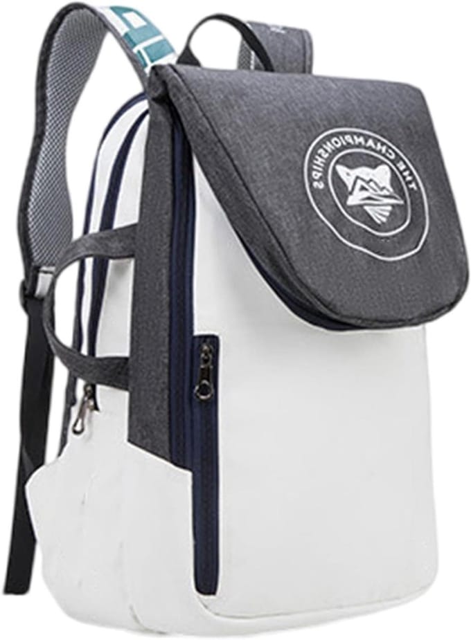 Sport Rugzak - Racket Tas - Sport Gear - Opvouwbaar Racket Compartiment - 32x20x77cm - Grijs Wit