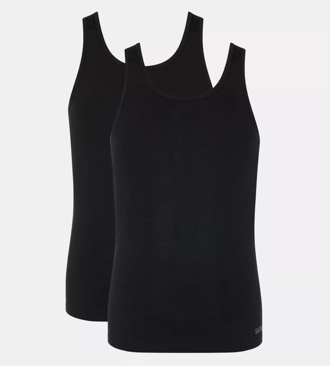 sloggi men GO ABC 2.0 Tank Top 2P Heren Onderhemd - Zwart - Maat XL