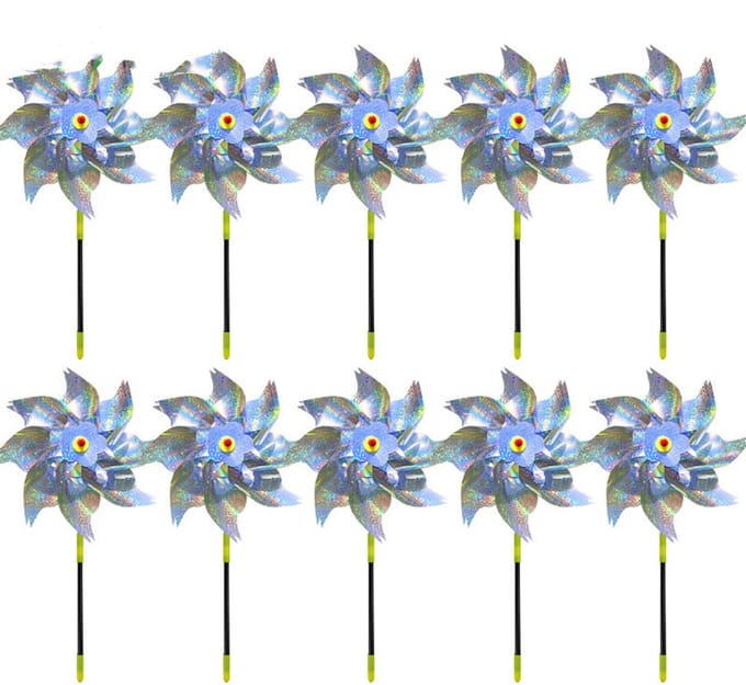 Reflecterende vogelverschrikker / windspinner - zilver