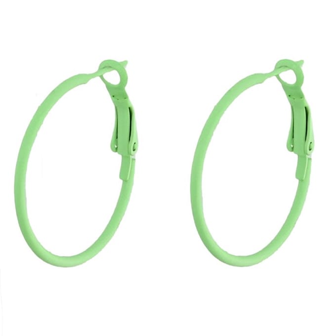 Behave - Oorbellen - Oorringen - Dames - Neon Groen - Trendy Statement - Lichtgewicht - 3 cm