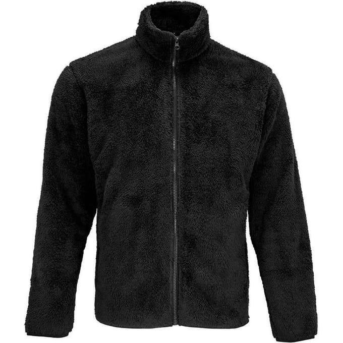 SOLS Vink Fluffy Jacket voor volwassenen (Zwart)