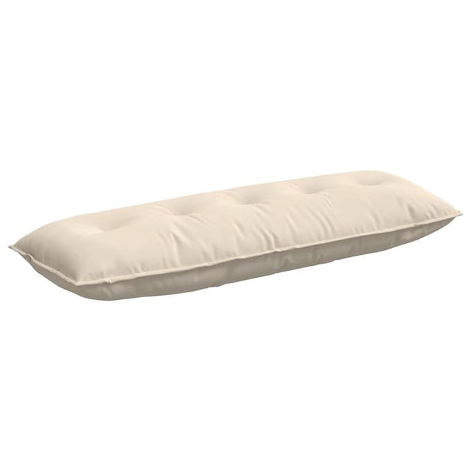 vidaXL - Rugkussen - Beige - 140 - x - 50 - cm - Microvezel - Stof