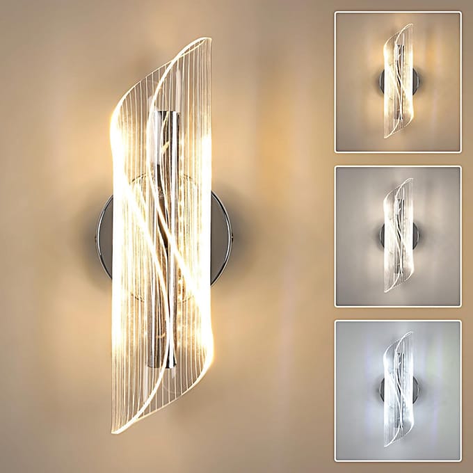 Wandlamp - 28cm - Medium - LED - 16W - Acryl - 3000K/4500K/6500K