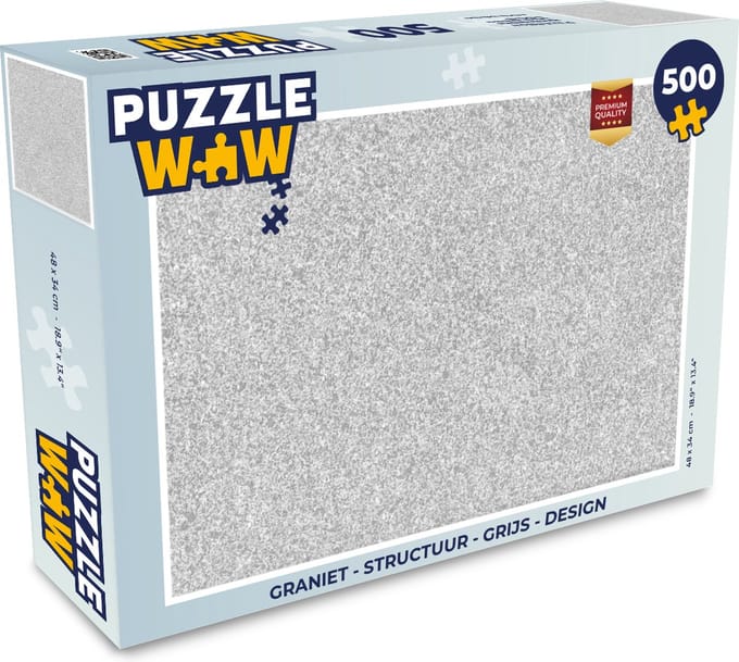 Puzzel Graniet - Structuur - Grijs - Design - Legpuzzel - Puzzel 500 stukjes