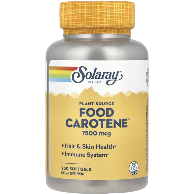 Plantaardige Bron Voedsel Caroteen™, 200 Zachte Capsules
