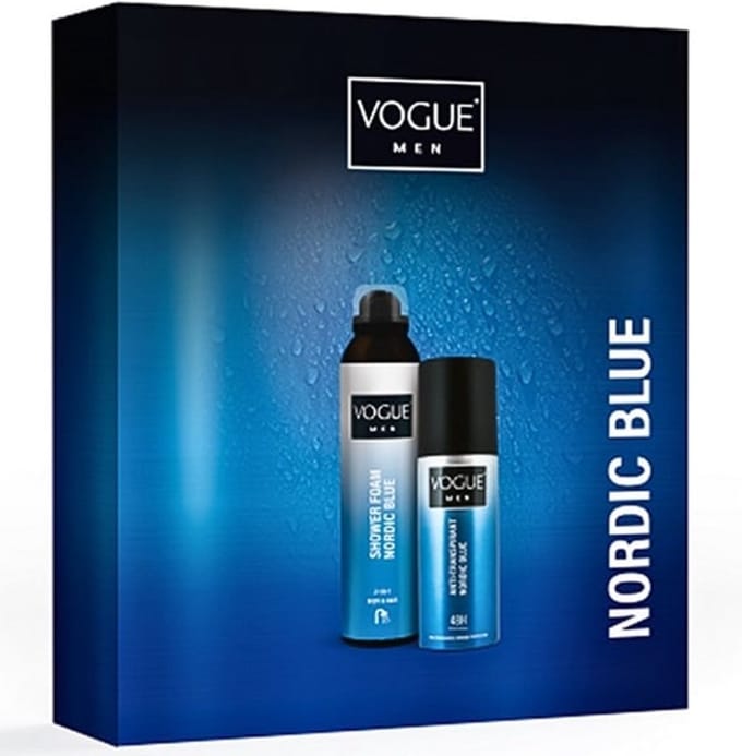 Vogue Geschenkset - Men Nordic Blue - Box Shower Mousse & Deo Spray
