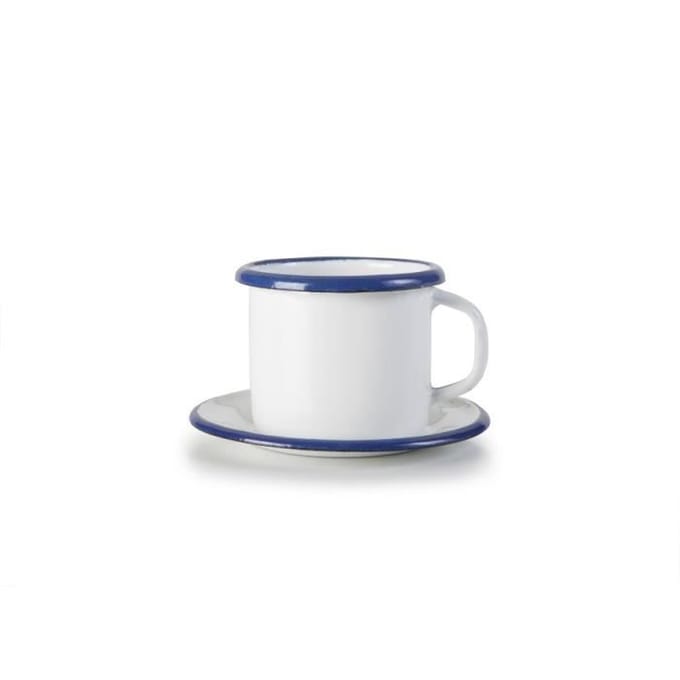 Gobelet avec Assiette - IBILI - 903000 - INOX - Blanc/Bleu - 2 pièces blanc