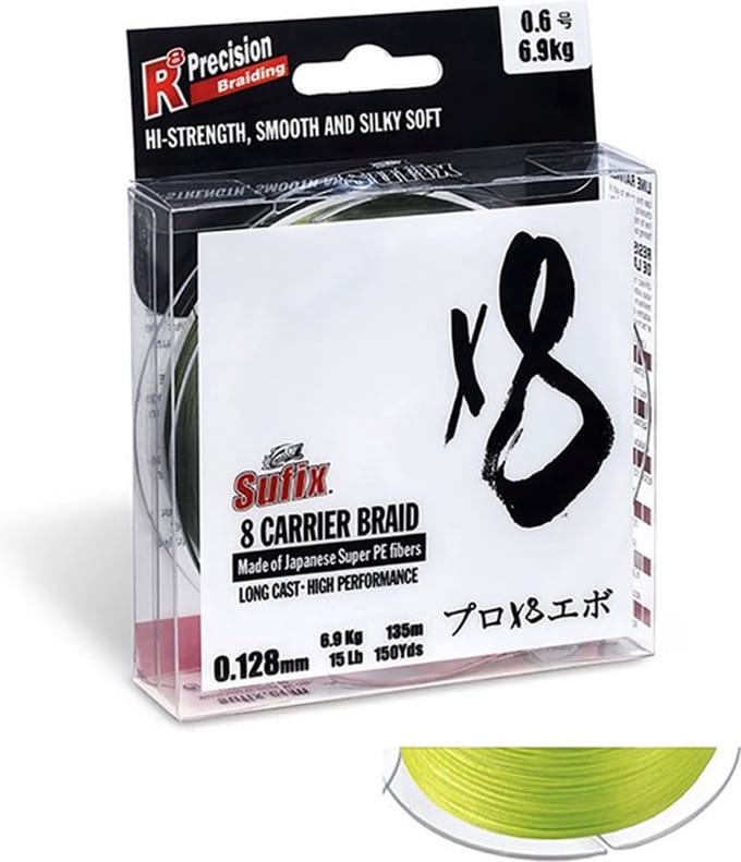 Sufix 8 Braid 0.33mm 26.5Kg 300m Neon Chartreuse