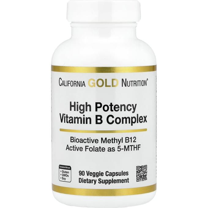Lake Avenue Nutrition, Krachtig Vitamine B Complex, 90 Plantaardige Capsules