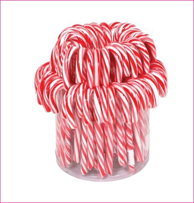 Candy Canes Rood-Wit - 72 stuks in silo - snoep- zuurstokken - party canes