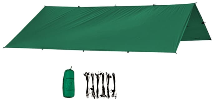 Bushmen Ultra Tarp 3x3 Deep Green Lichtgewicht Tarp