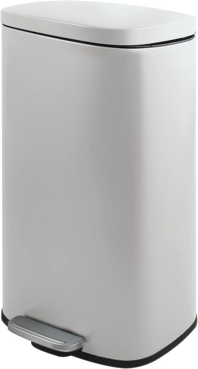 Afvalemmer 50 liter met softclose en pedaal voor keuken - Wit