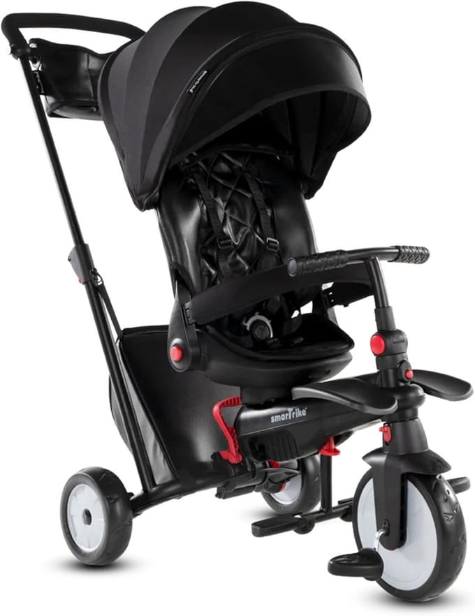 Driewieler - Loopfiets Kinderfiets - Buiten Spelen - Groeit Mee Met Kind - 193 x 48 x 100 cm - Zwart