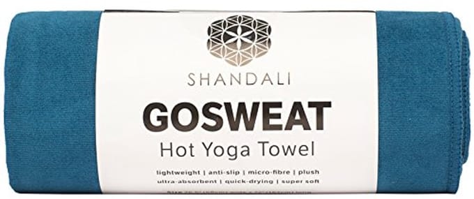 Absorberende antislip yogahanddoek van microvezel voor Bikram en buitengebruik - Avondblauw
