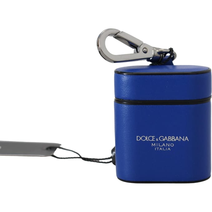 Dolce & Gabbana Elegante Blauwe Leren Airpods Dameshoes
