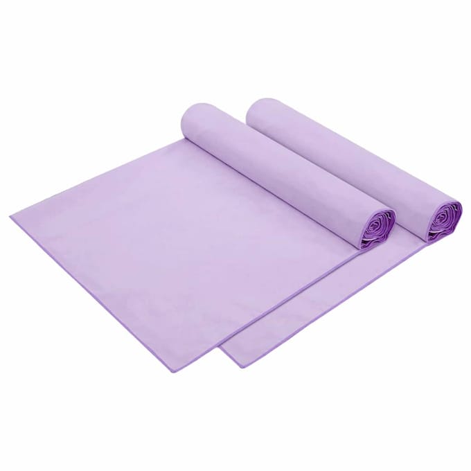 vidaXL Ligbedhanddoeken 2 st Paars 210 x 75 cm