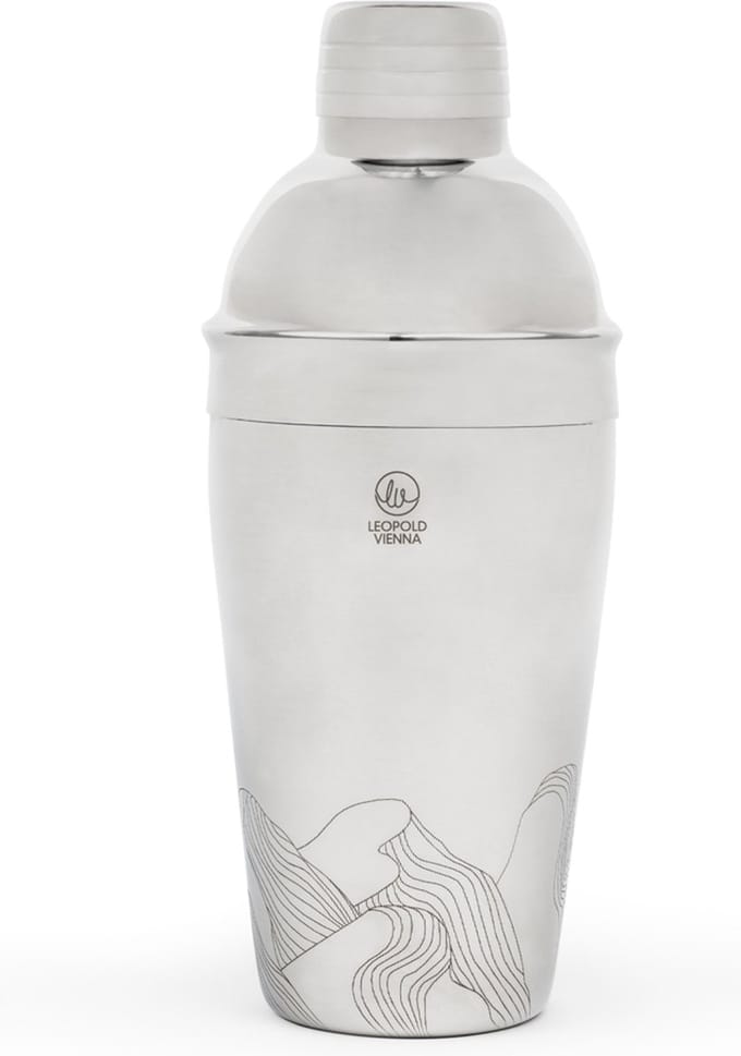 Leopold Vienna - Cocktail shaker 500ml RVS Mountains - shakebeker - met lasergravure