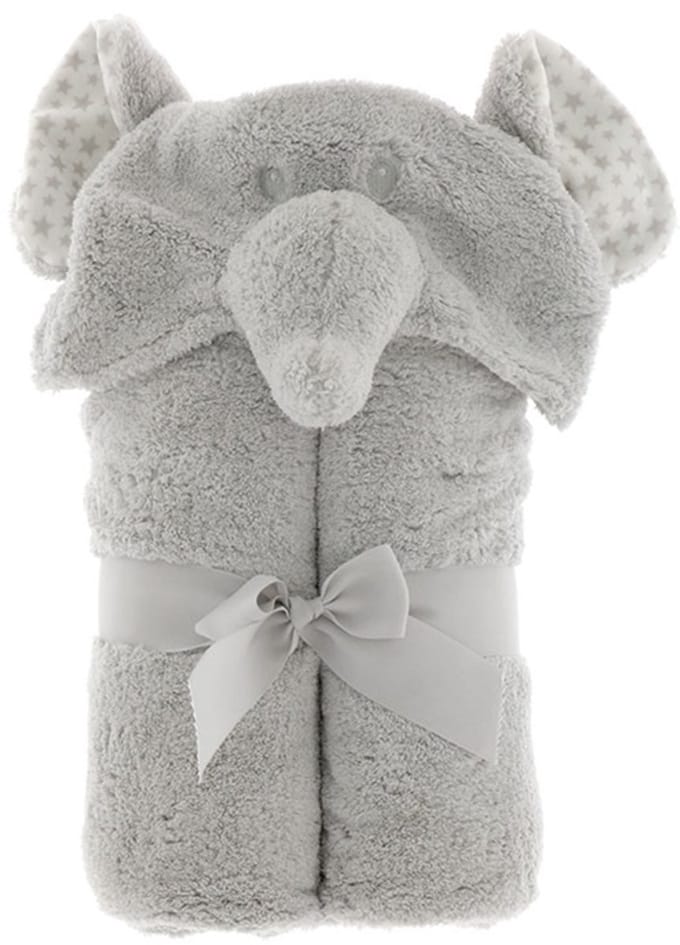 Unique Living | Badjas plush baby animal 100x75cm elephant