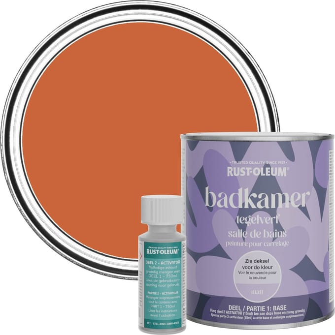 Rust-Oleum Oranje Badkamer Tegelverf Matt - Chai Thee 750ml