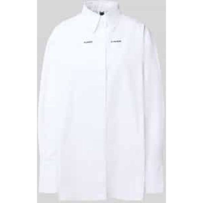 relaxed fit overhemdblouse met gestikt logo