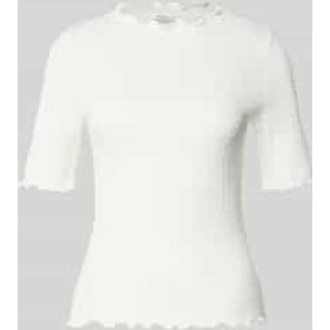 Tom Tailor Denim - Slim fit crinkle T-shirt - Maat S - off white