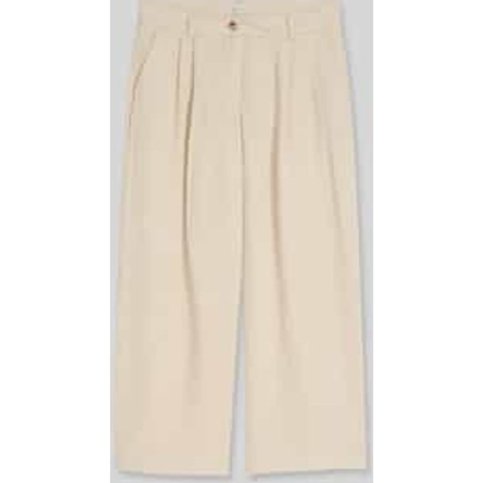 Tom Tailor - Culotte broek met linnen - Maat 36/28 - sand stone beige melange
