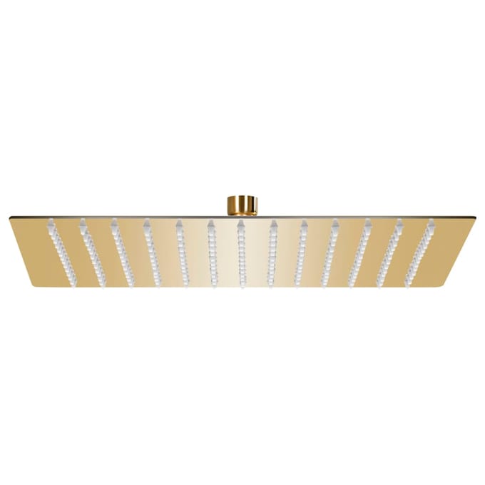 vidaXL - Regendouchekop - vierkant - 30x30 - cm - roestvrij - staal - goudkleurig