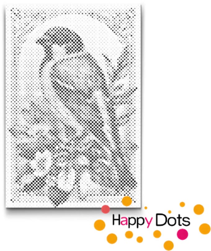 HappyDots DOT Painting Vogels 16 - 20x30cm