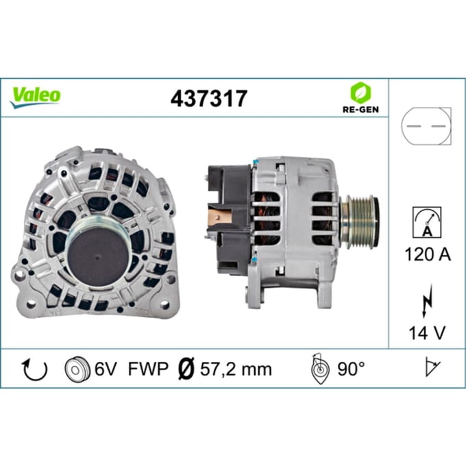 Driefasige generator VALEO 437317