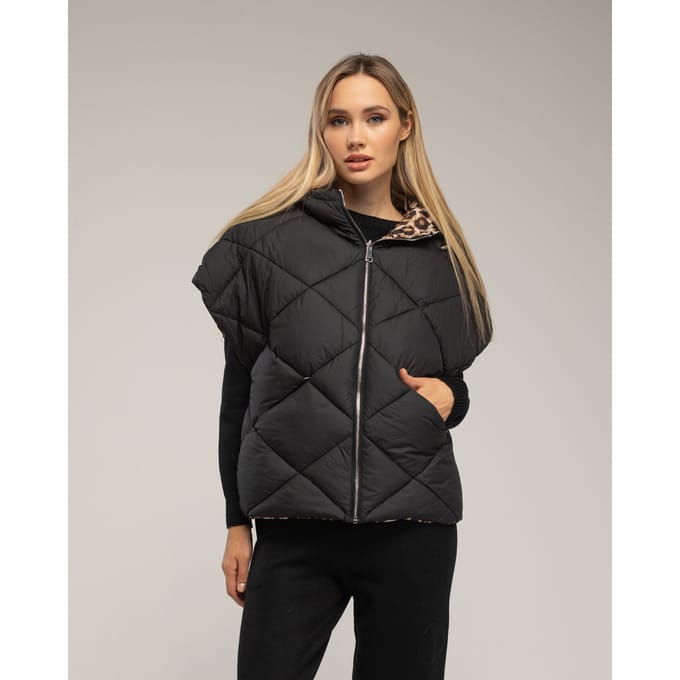Oversized omkeerbaar gewatteerd vest