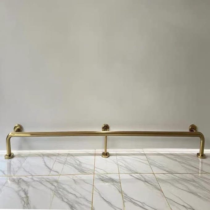 Voet Railing - Bar Voetsteun - Comfortabel Zitten - Verstelbare Lengte - 32 mm Diameter - Goud