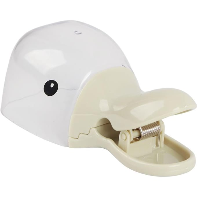 2 in 1 Eendenbekvormige Schep Eendenkopvormige Voedselklem Schattige Eendenbek Kleine Lepel white