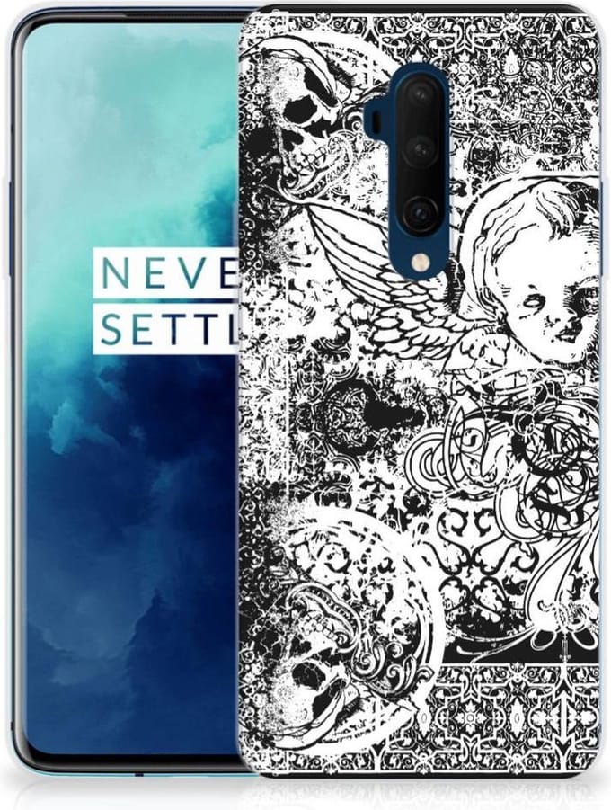 Silicone Back Case OnePlus 7T Pro Skulls Angel