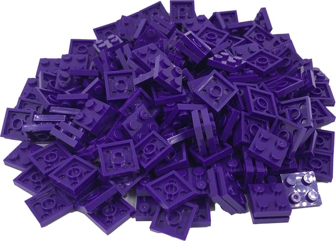 200 Bouwstenen 2x2 plate | Paars | Compatibel met Lego Classic | Keuze uit vele kleuren | SmallBricks
