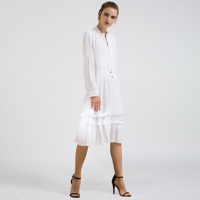 Pasvorm en flare blouse jurk