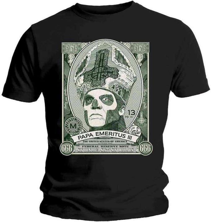Ghost - Papa Cash Heren T-shirt - S - Zwart