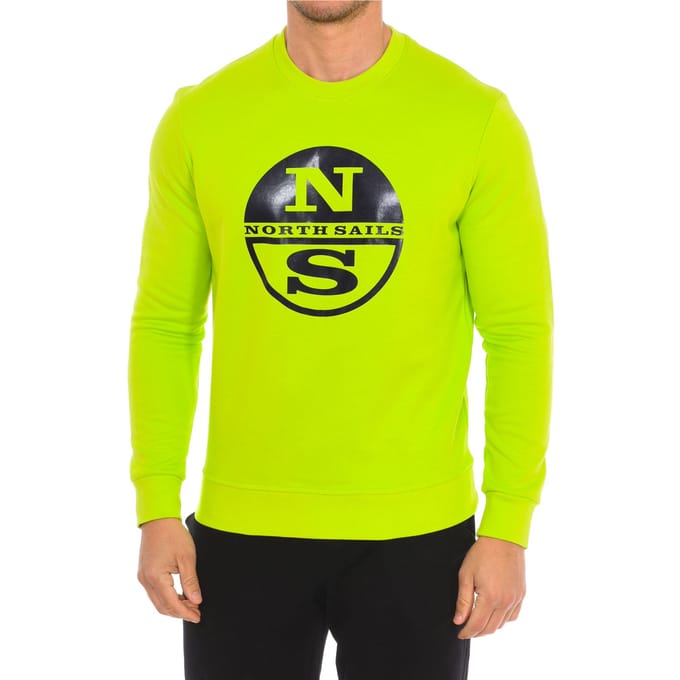 Sweater met lange mouwen en ronde hals 9024130 heren