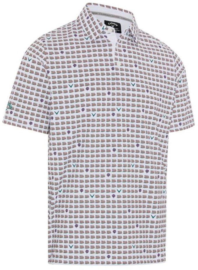 Callaway One Pimento Two Pimento Heren Golfpolo Wit
