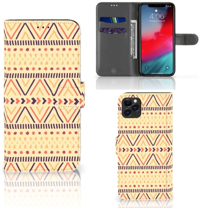 Apple iPhone 11 Pro Max Telefoon Hoesje Aztec Yellow