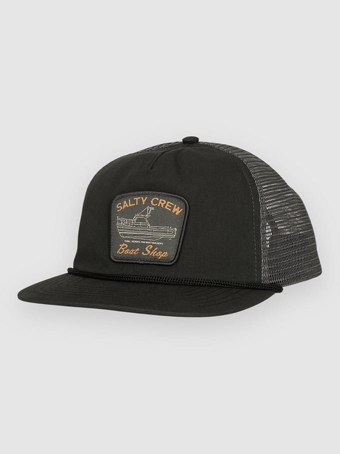 Salty Crew Boat Shop Trucker Pet Zwart Man,Vrouw