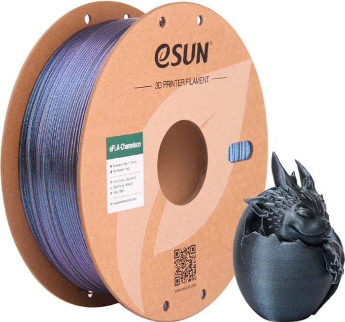 eSun ePLA-Chameleon Techzwart / Tech black 1kg - 1.75mm - 3D printer filament