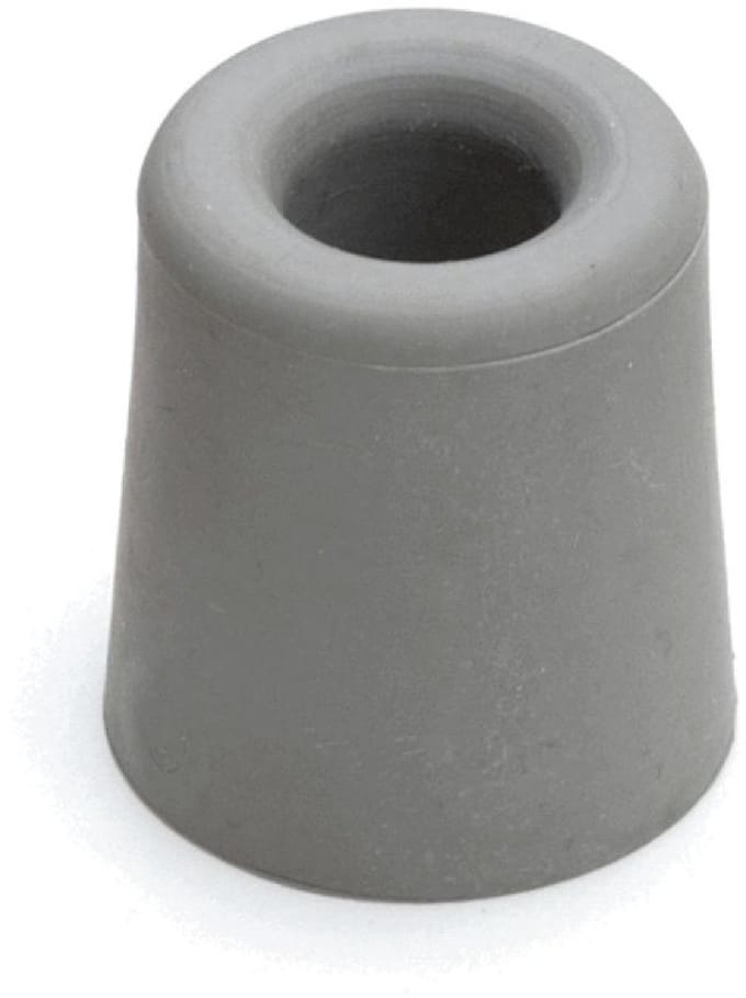 3x stuks deurstopper / deurstoppers rubber grijs - 4,8 x 3,7 cm - deurbuffers / deurbuffer