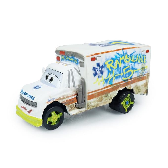 Pixar Cars 1:55 De donderdalcrash Dr. Schade Arvy Legering diecast auto Speelgoed Kinder speelgoed cadeau beige